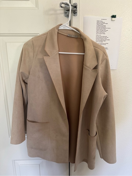Zara Jackets & Blazers - Suede tan jacket
